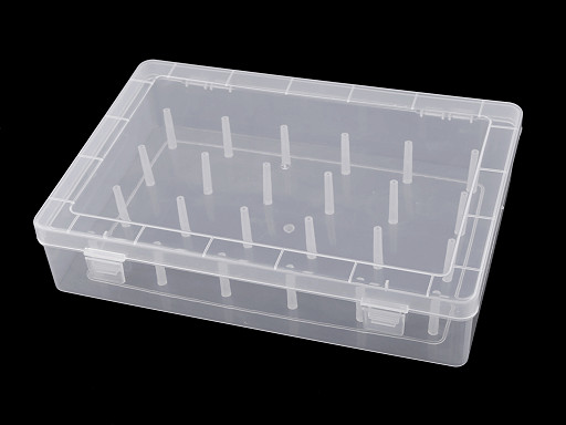 Caja de almacenamiento de plástico para 24 piezas de hilos