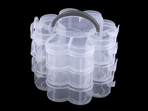 Sortierbox/Kofferchen aus Kunststoff ausziehbar 3 Etagen