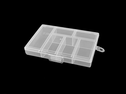 Plastic box / storage container 8.5x12x2.5 cm