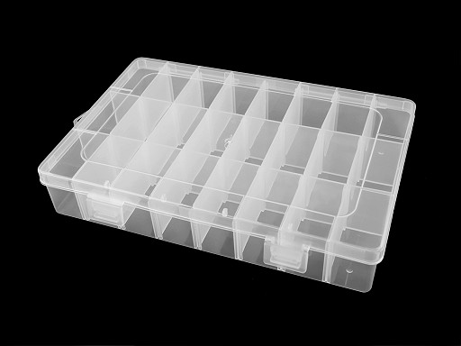 Plastic box / storage container 13x19.5x3.6 cm