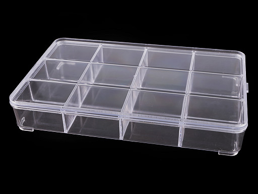 Caja de plástico para almacenaje, 15 x 23 x 3,4 cm