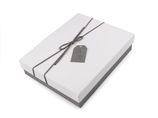 Gift box with bow and tag