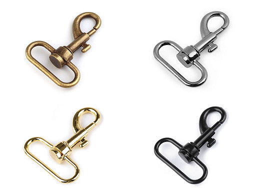 Fém forgós karabiner 38 mm-es befűző