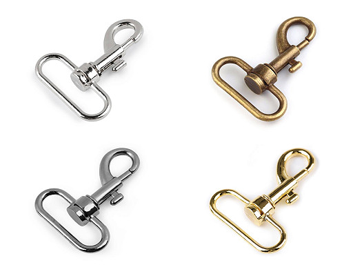 Mosquetón giratorio metálico, compatible con correas de 38 mm