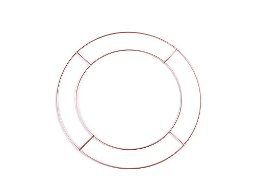 Dvojitý kovový kruh na lapač snov / na dekorovanie Ø25,5 cm