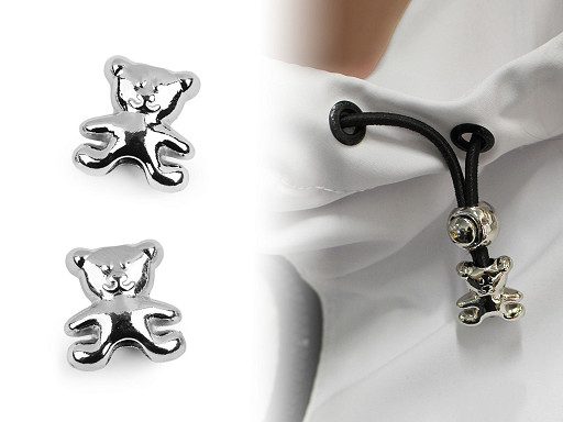 Endstück aus Metall für Kordel Ø 3,6 mm/Verzierung Teddy