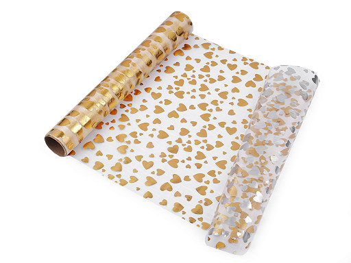 Nyomott mintás organza szalag széles 36 cm