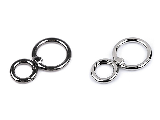 Kovová karabína otočná, prievlak 25 mm