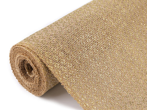 Jute naturel avec lurex, largeur 30 cm