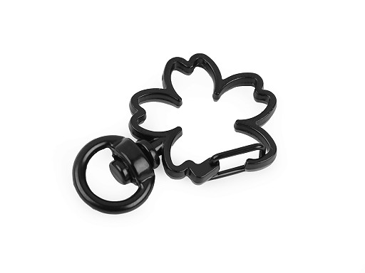 Metalna okretna kuka / karabiner u obliku lista djeteline, 8 mm