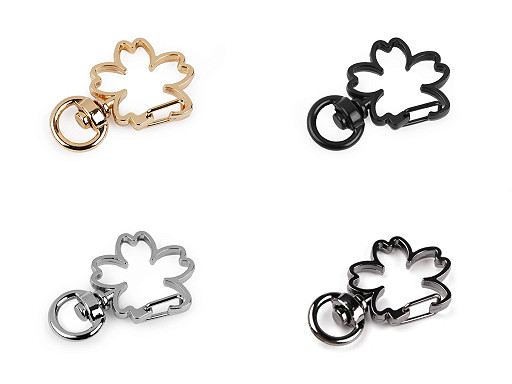 Metalna okretna kuka / karabiner u obliku lista djeteline, 8 mm