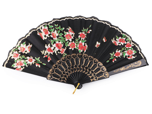 Fabric Handfan with Glitter