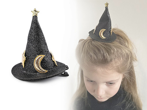 Sponka do vlasov čarodejnícky klobúk