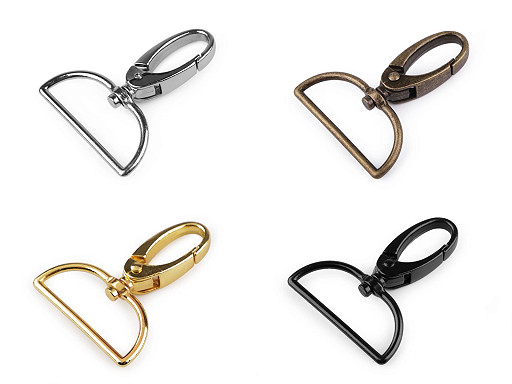 Kovová karabína otočná, prievlak 37 mm