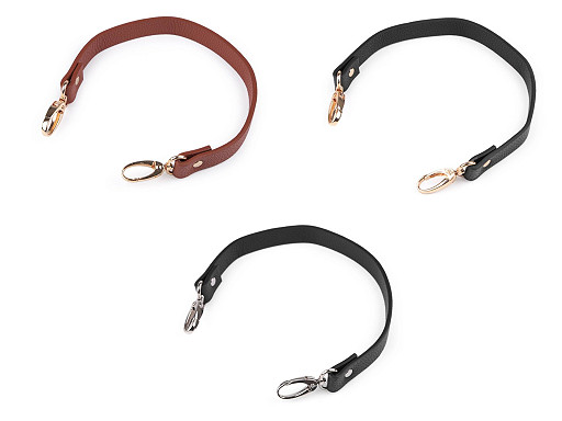 Courroie en éco-cuir avec mousquetons, pour sac à main, longueur 41-43 cm