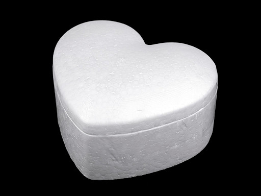 Boîte cœur en polystyrène pour création DIY, 12,5 x 15 cm 