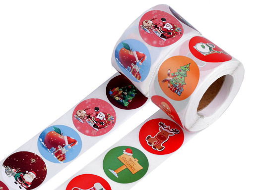 Christmas Paper Stickers Ø38 mm