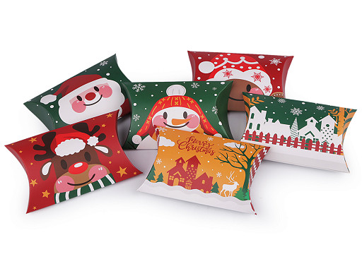 Christmas Gift Box - Reindeer, Santa Claus, Snowman, Gingerbread, Church