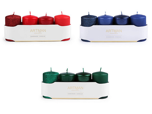 Коледни свещи цилиндър Ø6 см