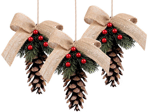 Christmas Hanging Decoration - Cone, large