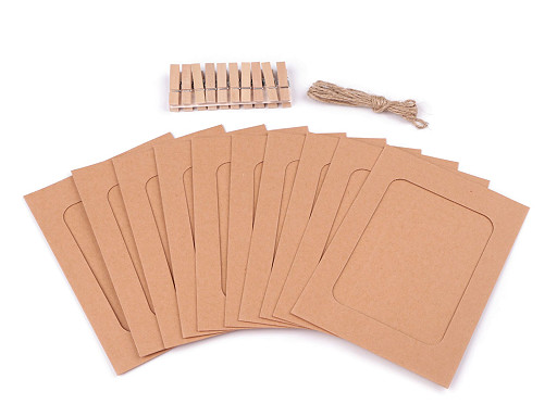 Paper Frames for Photos and Pictures with a Peg, set of 10 pcs