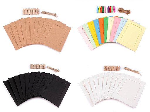 Cadres en carton pour photos et images avec cheville, lot de 10 pièces