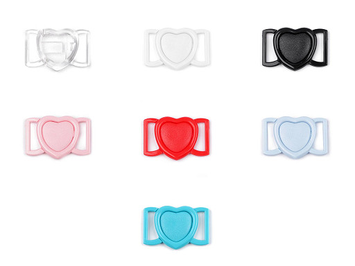 Πλαστικό κούμπωμα μαγιό 20 mm, καρδιά 