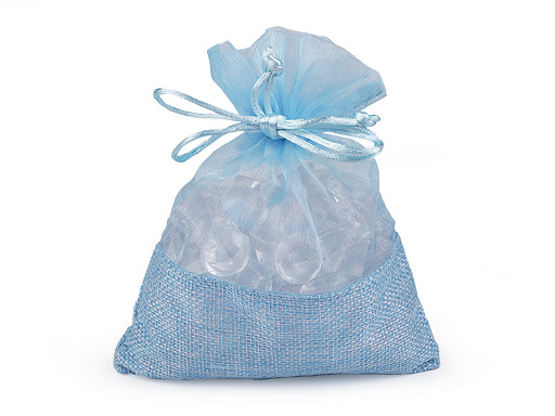 Bolsa de regalo combinada 13x18 cm, imitación de yute