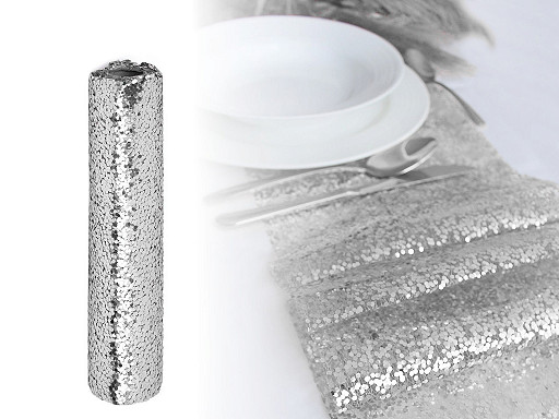 Fibra florystyczna / bieżnik z brokatem szerokość 24 cm