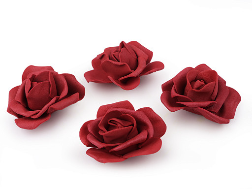 Rosa decorativa, in schiuma, dimensioni: Ø 4,5 cm