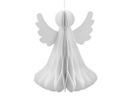 Papírový skládací anděl k zavěšení 24 cm