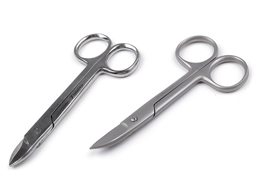 Stainless Steel Nail Scissors, straight, curved