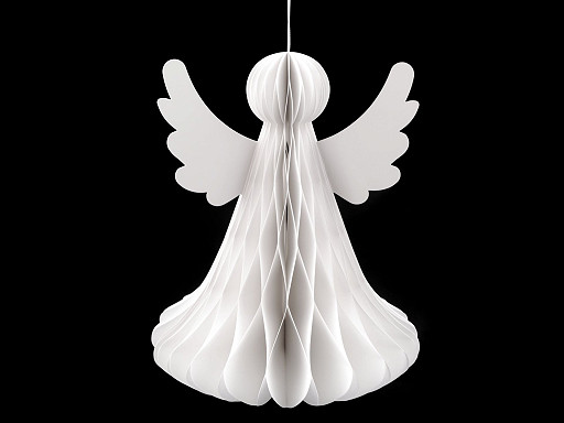 Ángel plegable de papel para colgar 32 cm