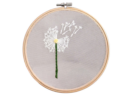 Set de broderie cu motiv preimprimat, papadie pe tul