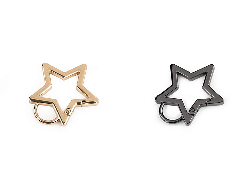 Mousqueton Étoile en métal, trou de traction 12 mm