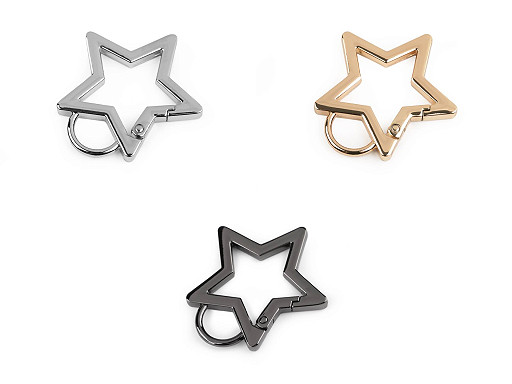 Метален карабинер звезда отвор 12 мм