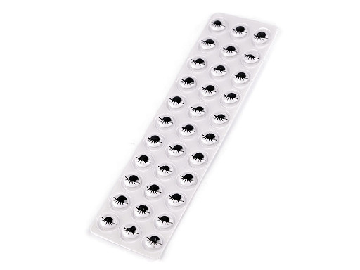 Self-Adhesive Wiggle Eyes with Eyelashes Ø10 and 12 mm