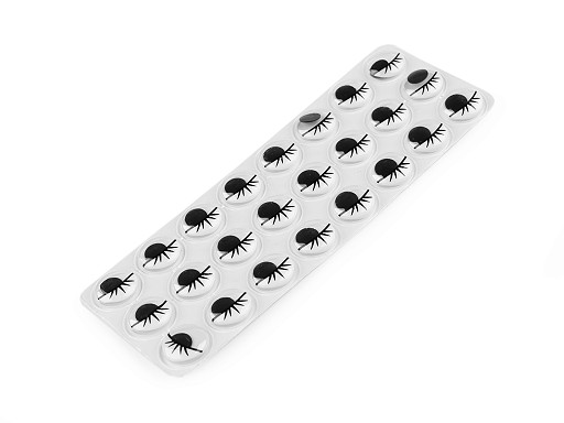 Self-Adhesive Wiggle Eyes with Eyelashes Ø15 mm