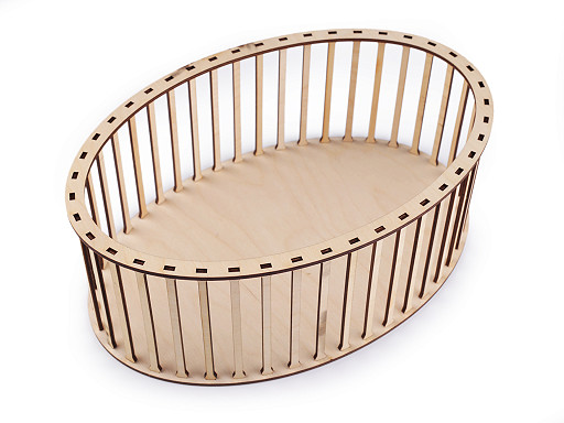 Wooden Basket Making Base / Basket Bottom, Oval 20x30 cm