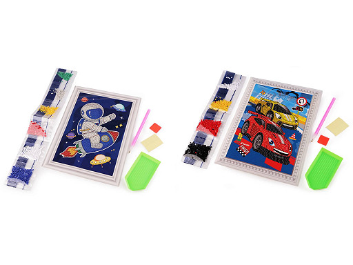 Pittura diamante, set creativo, dimensioni: 17,5 x 23,5 cm