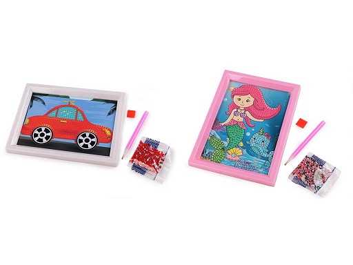 Pictura cu diamant cu rama, set creativ