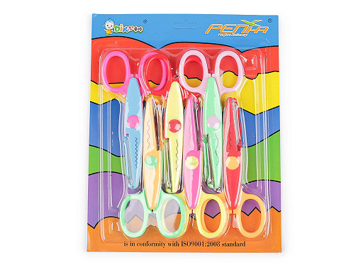 Ciseaux pour enfants avec lame et dentelures créatives, longueur 13 cm