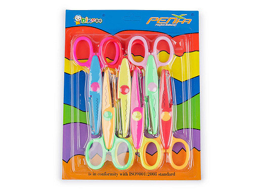 Ciseaux pour enfants avec lame et dentelures créatives, longueur 13 cm