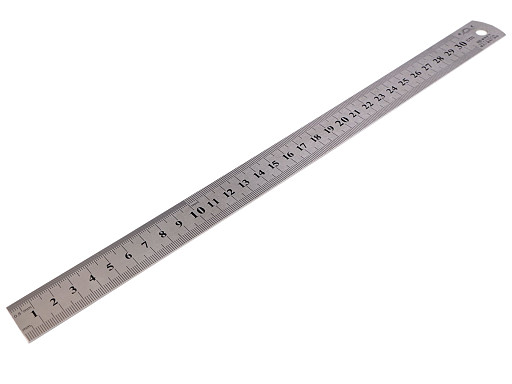 Metal ruler, length 30 cm