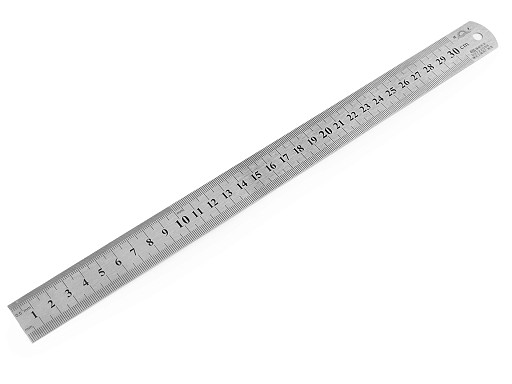 Metal ruler, length 30 cm