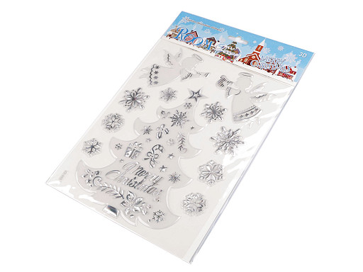 Plastic 3D Christmas stickers with AB effect