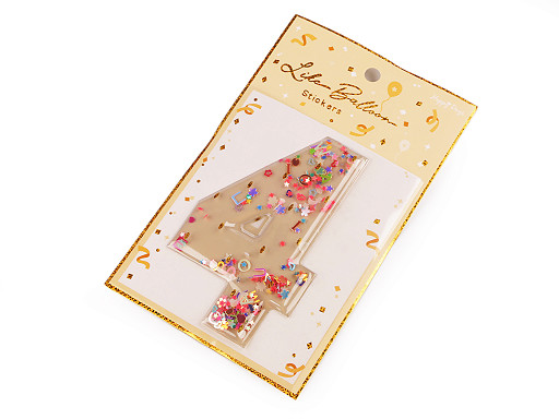 Birthday self-adhesive numbers with moving sequins Birthday self-adhesive numbers with moving sequins
