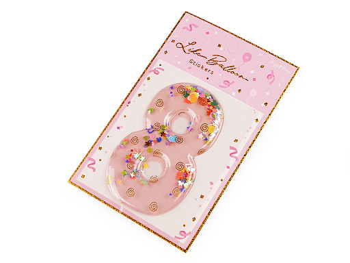 Cyferki samoprzylepne z ruchomymi cekinami 