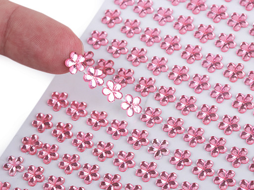 Self-adhesive flower on an adhesive strip Ø8 mm