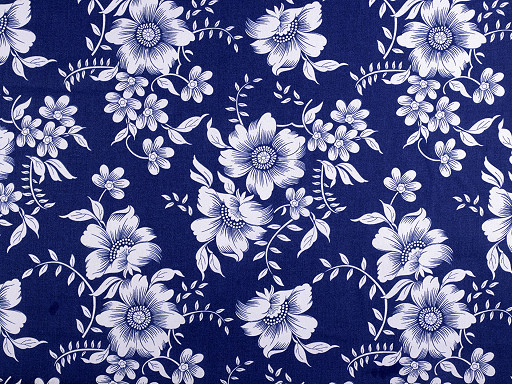 Pamutvászon / szövet kékfestés népviseleti virág